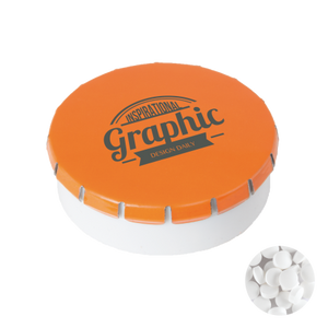 Rond click clack blik mints lichtblauw 1 kleur 10009
