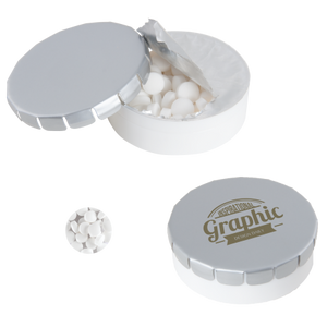 Rond click clack blik mints lichtblauw 4 kleuren 10012
