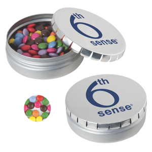 Rond click clack blik mints zilver 2 kleuren 10015