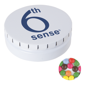 Rond click clack blik mints laten bedrukken