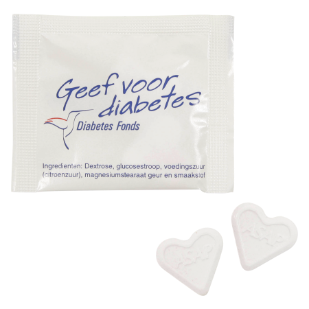 Zakje met 2 aardbeisnoepjes bedrukken