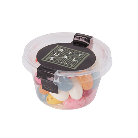 Biobakje met jellybeans bedrukken