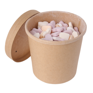 Snoeppotkarton met snoep bedrukken