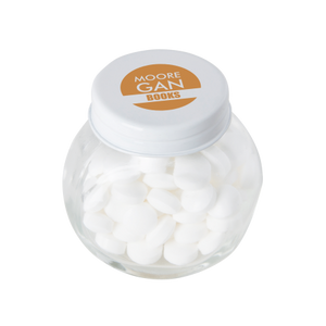 Glazen potje met mints oranje 1 kleur 4545