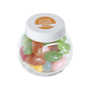 Glazen potje met jelly beans oranje 1 kleur 4533