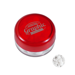 Rond potje met mints lichtblauw 2 kleuren 10052