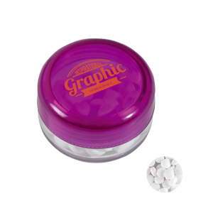 Rond potje met mints lichtblauw 3 kleuren 10053