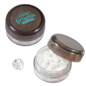 Rond potje met mints lichtblauw 4 kleuren 10054
