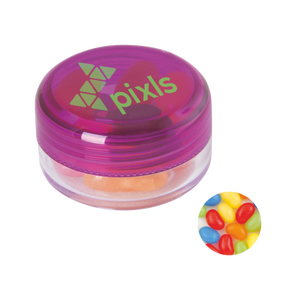 Rond potje met jelly beans lichtblauw 3 kleuren 10041