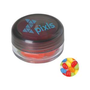 Rond potje met jelly beans lichtblauw 4 kleuren 10042