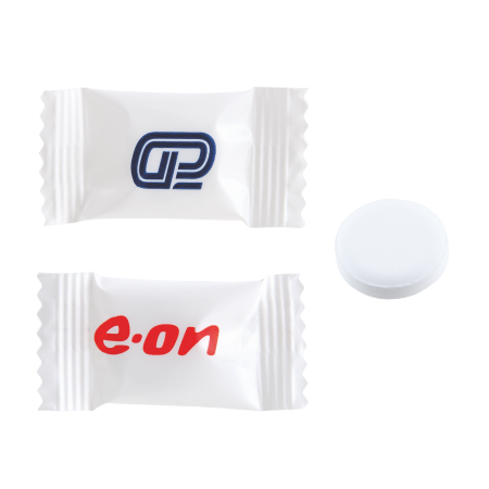Flowpack met 1 Dextrose tablet bedrukken