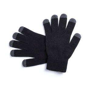 Touchscreenhandschoenen Tellar grijs/zwart onbedrukt