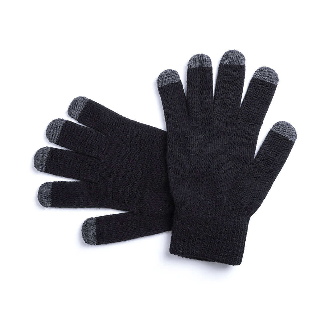 Touchscreenhandschoenen Tellar grijs/zwart onbedrukt
