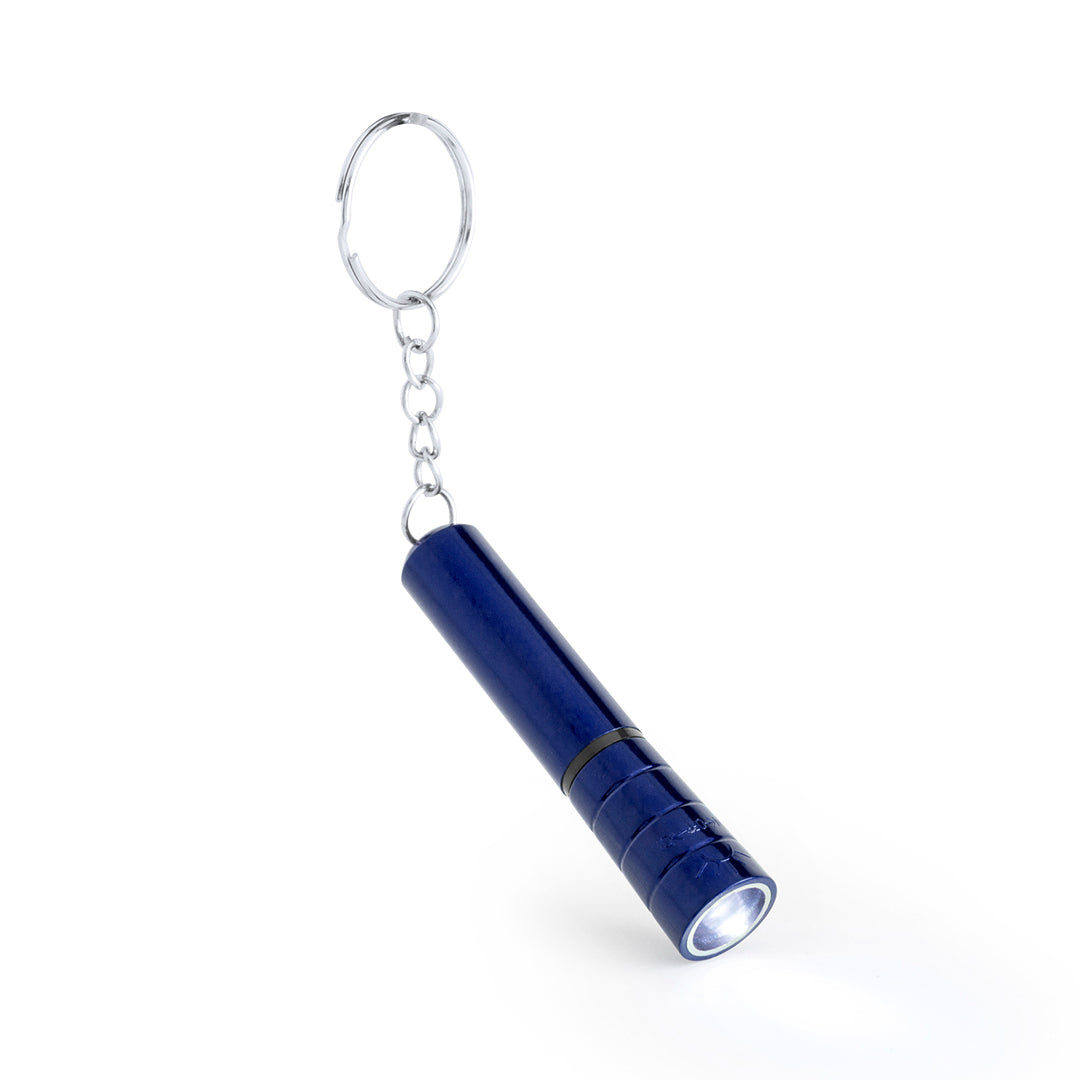Sleutelhanger met zaklamp Flonse blauw onbedrukt