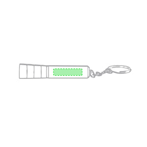 Sleutelhanger met zaklamp Flonse rood 1 kleur