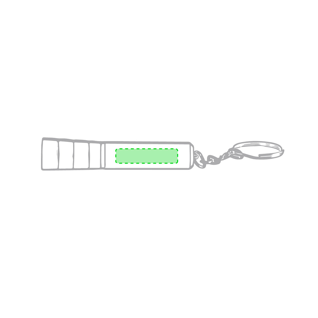 Sleutelhanger met zaklamp Flonse rood 1 kleur