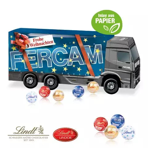 3D Adventskalender Truck Lindt chocolade sample