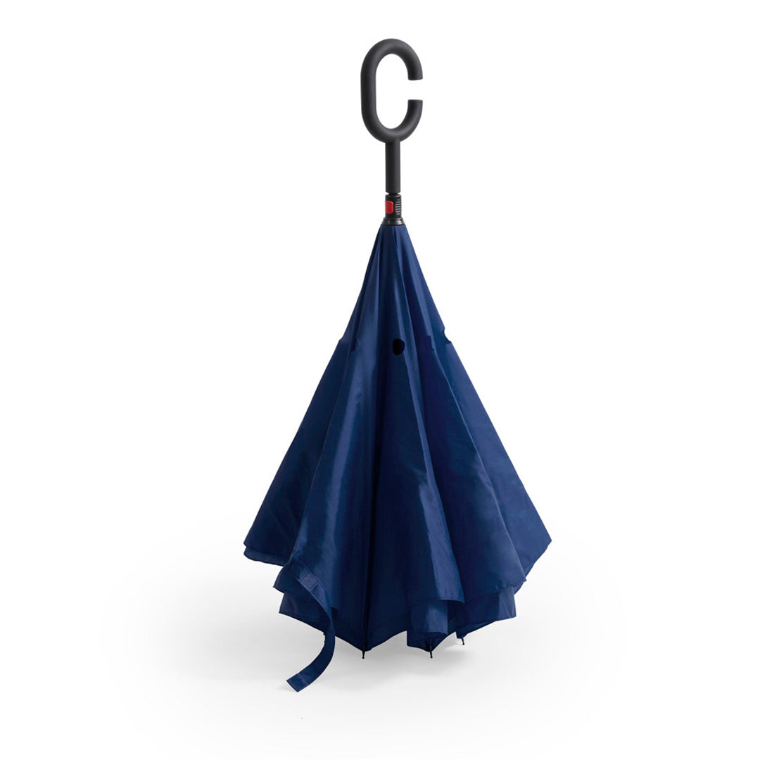 Omkeerbare paraplu Hamfrey blauw Graveren