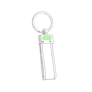 Sleutelhanger Boriem wit Graveren