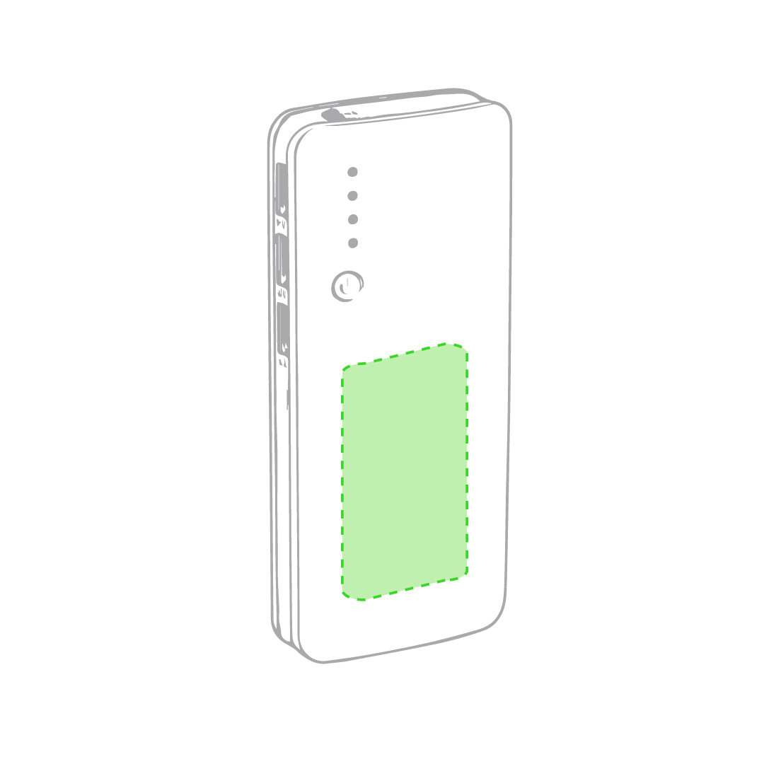 Powerbank Kaprin rood onbedrukt
