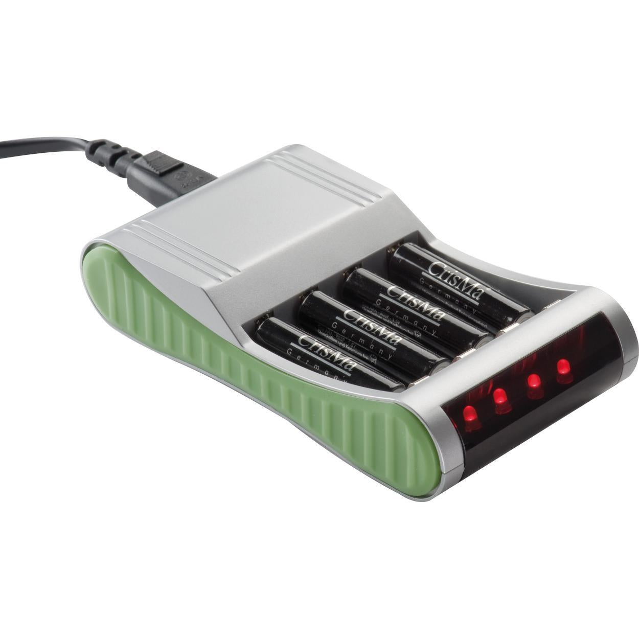 Batterijlader voor 4 batterijen sample