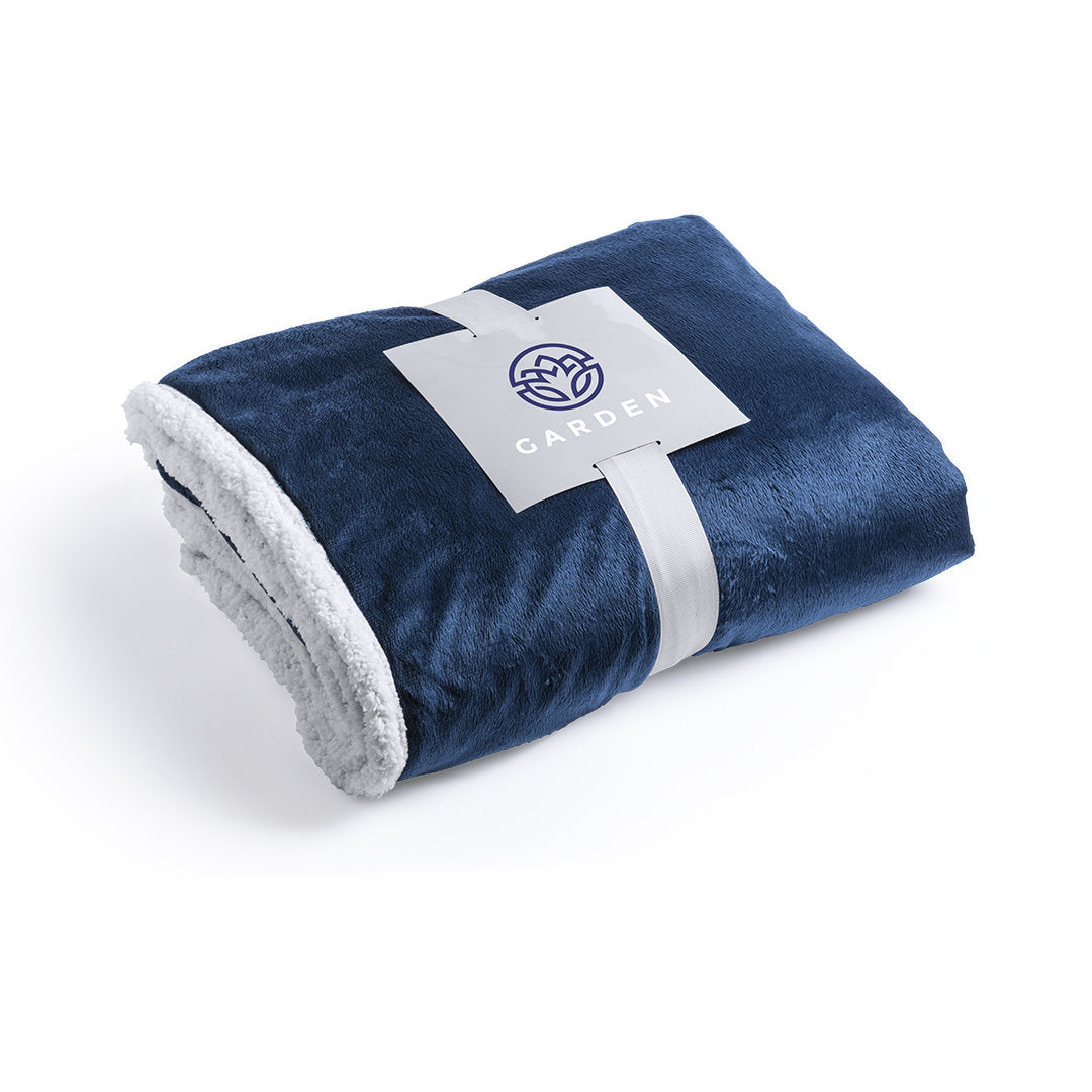 Deken leren donkerblauw onbedrukt