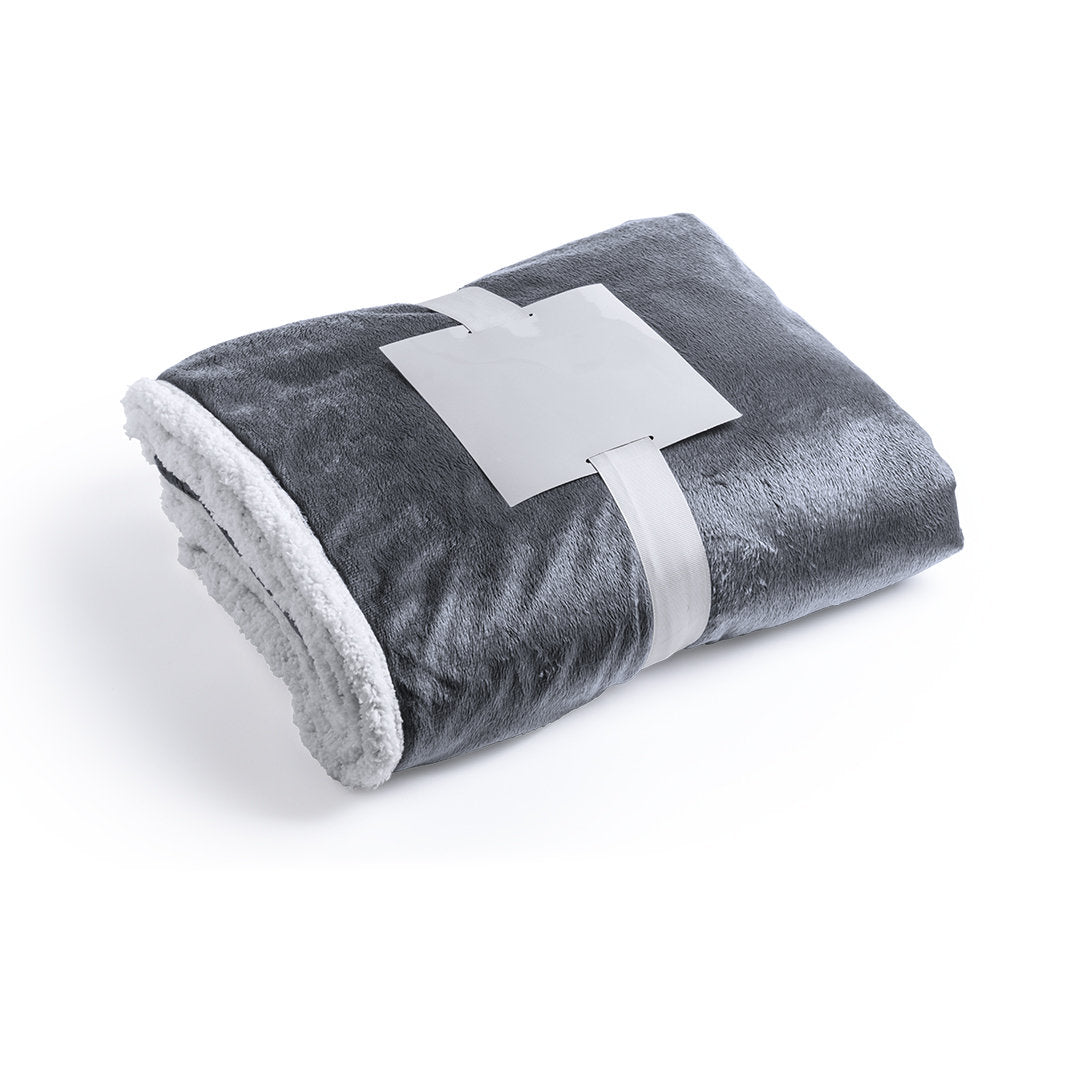 Deken leren donkerblauw 1 kleur