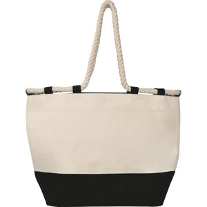 Strandtas met koord blauw 1 kleur 12152