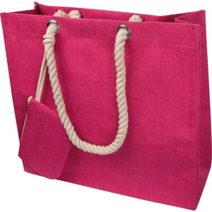Jute tas met koord 5679