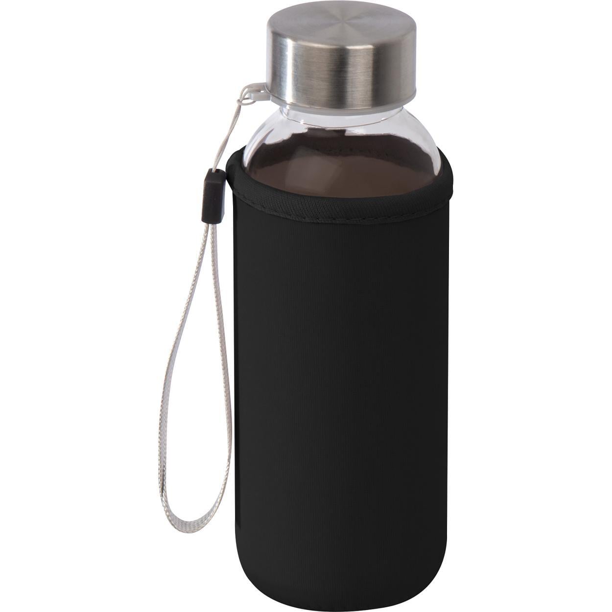 Drinkfles van glas met neopreen hoesje sample
