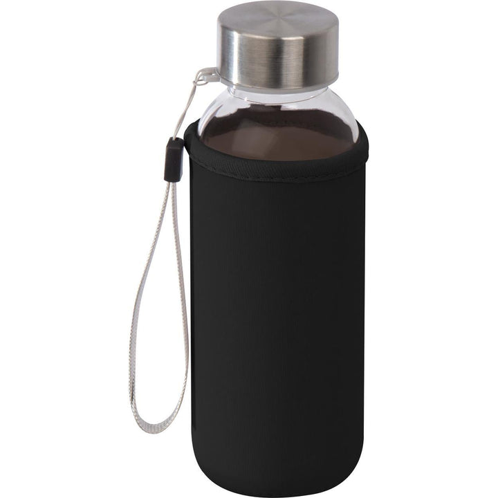 Drinkfles van glas met neopreen hoesje sample