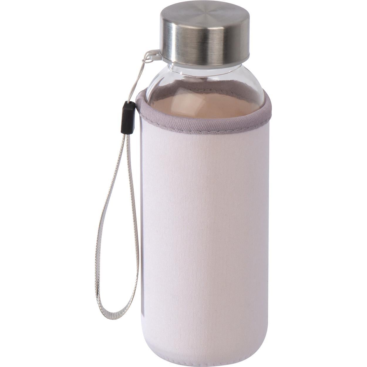 Drinkfles van glas met neopreen hoesje sample