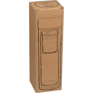 420 ml dubbelwandige glazen fles met bamboo deksel 154