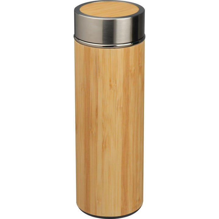 Drinkbeker RVS met bamboelook sample