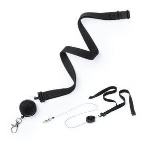 Lanyard Lemer zwart onbedrukt