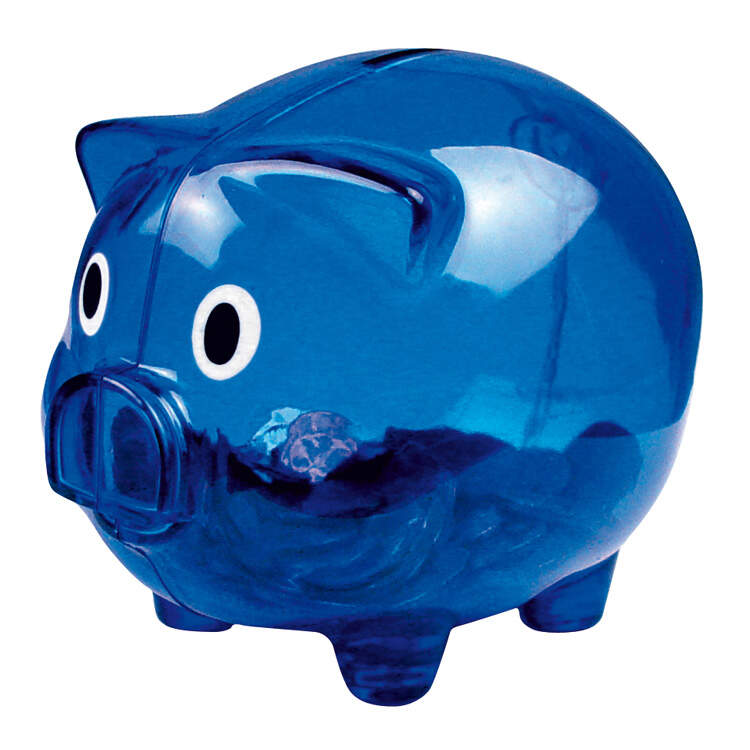 Spaarvarken Leicester blauw onbedrukt 11719