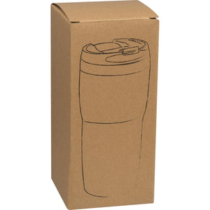 Drinkbeker met een RVS ommanteling, 500 ml rood Graveren 3043