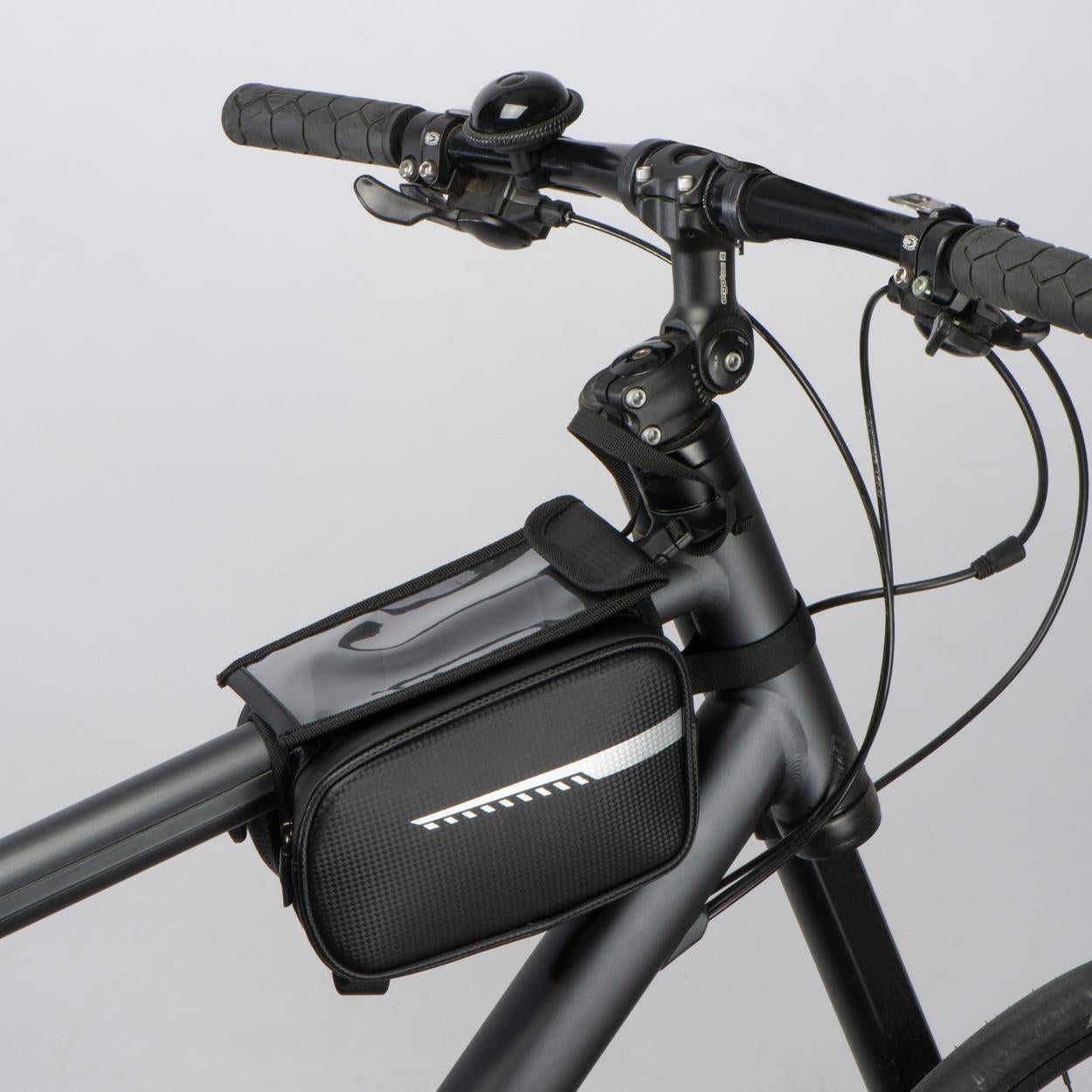 Fietstas met 2 vakjes en vakje voor smartphone 3755
