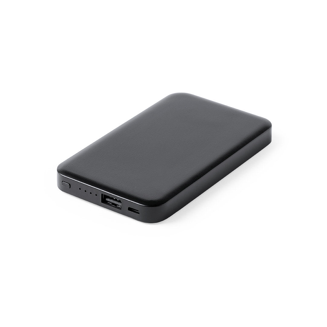 Powerbank Kustol zwart onbedrukt