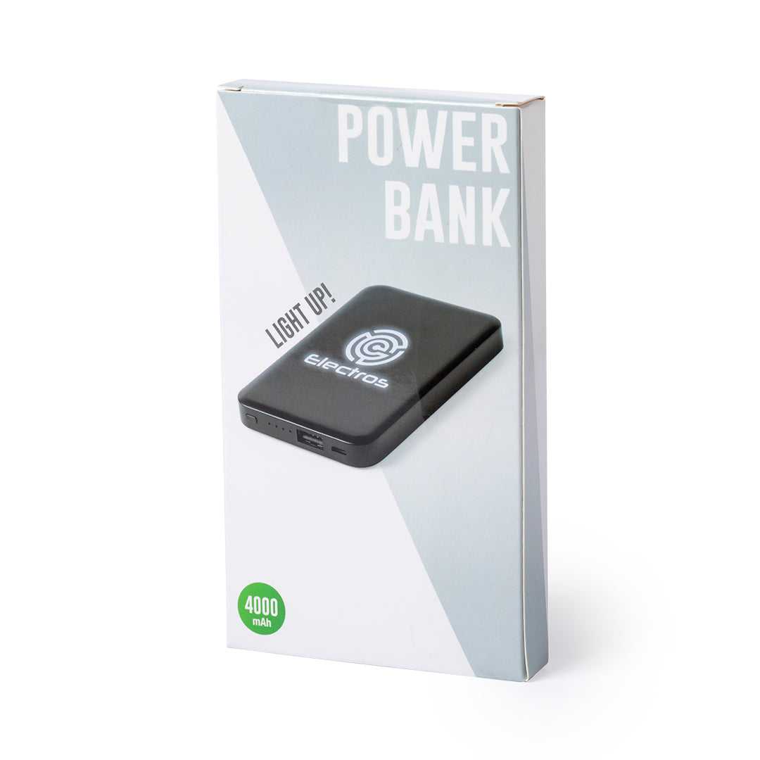 Powerbank Kustol zwart Graveren