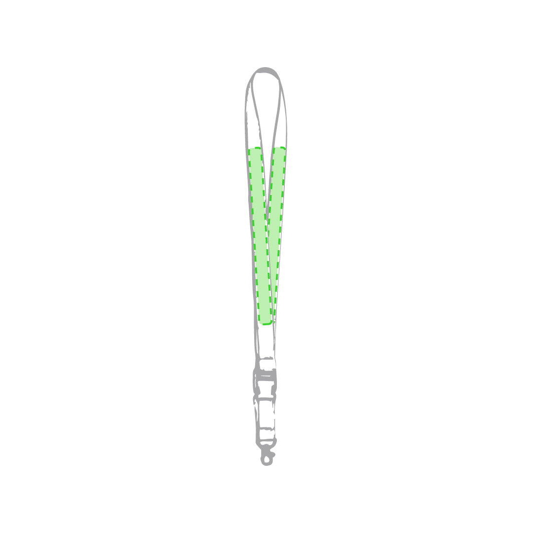 Lanyard Kunel groen 1 kleur