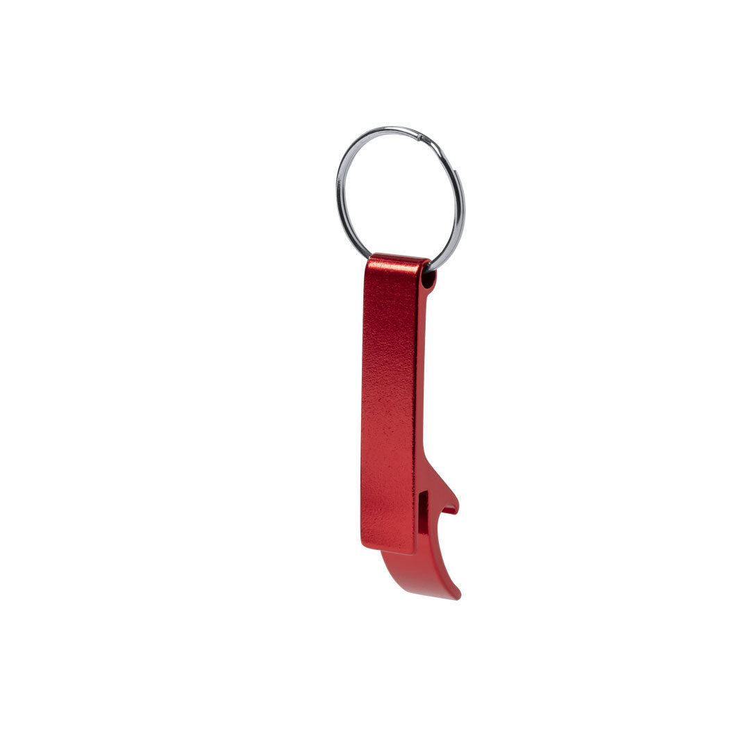 Opener sleutelhanger met stiksels zwart onbedrukt