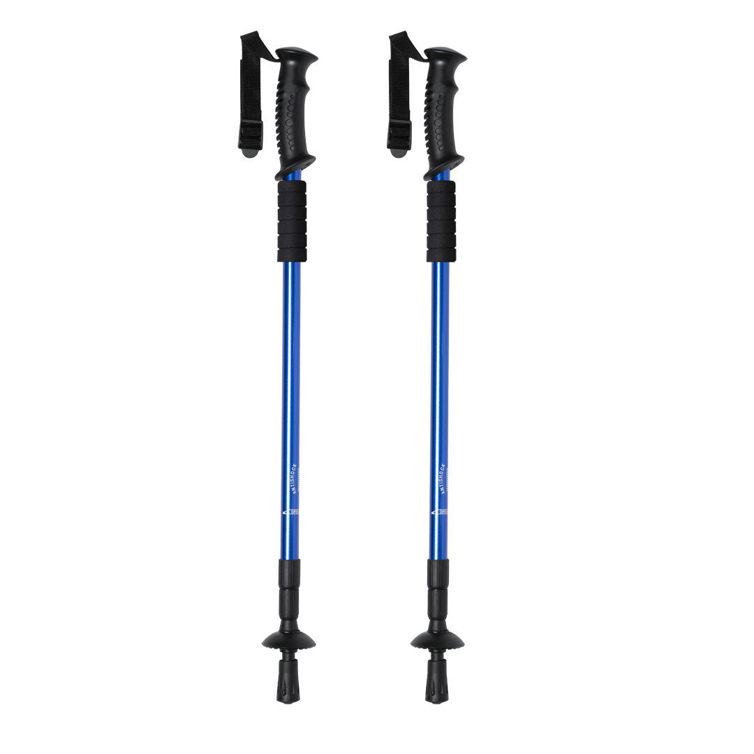 Wandelstokkenset Brulen blauw onbedrukt