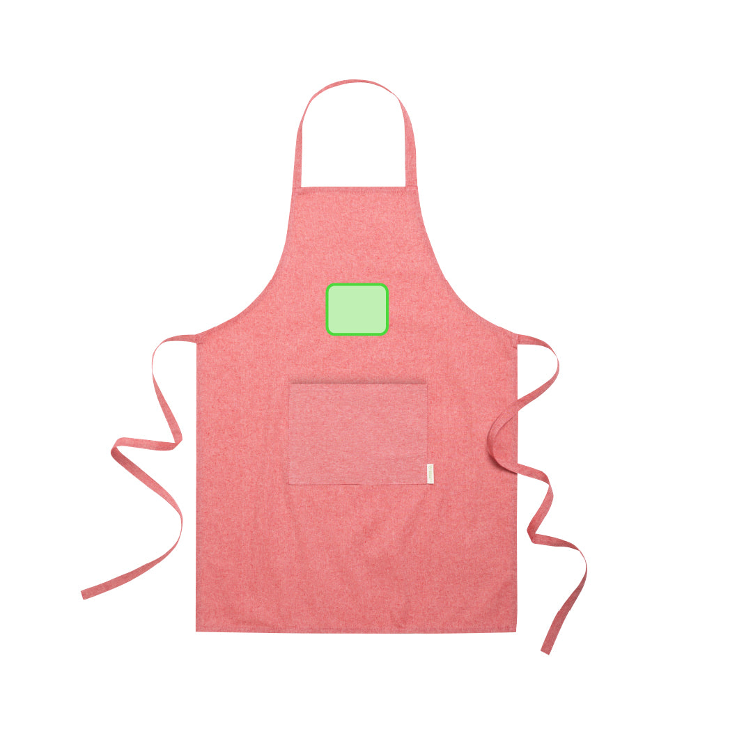 Schort Pissek rood 1 kleur