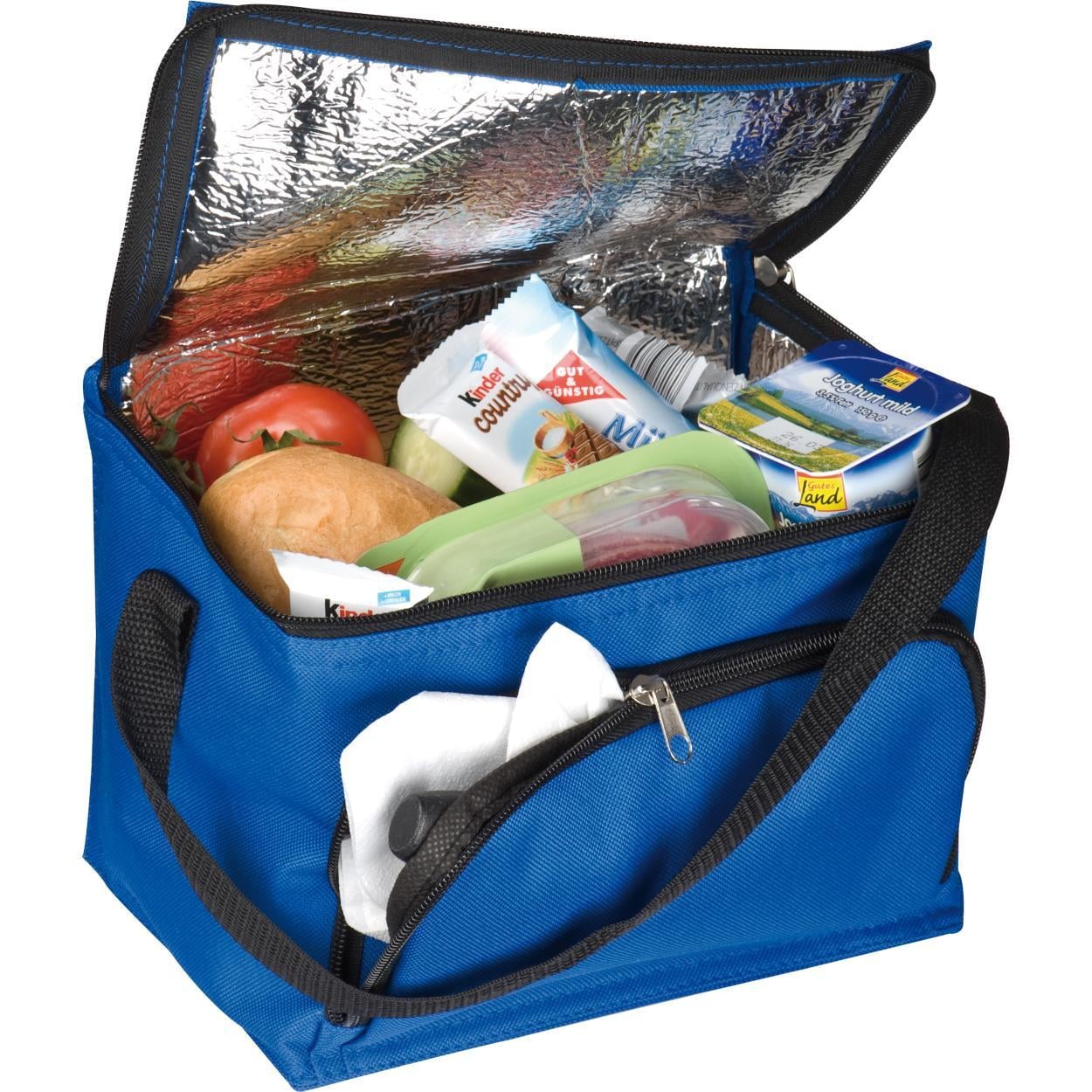 Koeltas van 210D polyester met voorvak sample