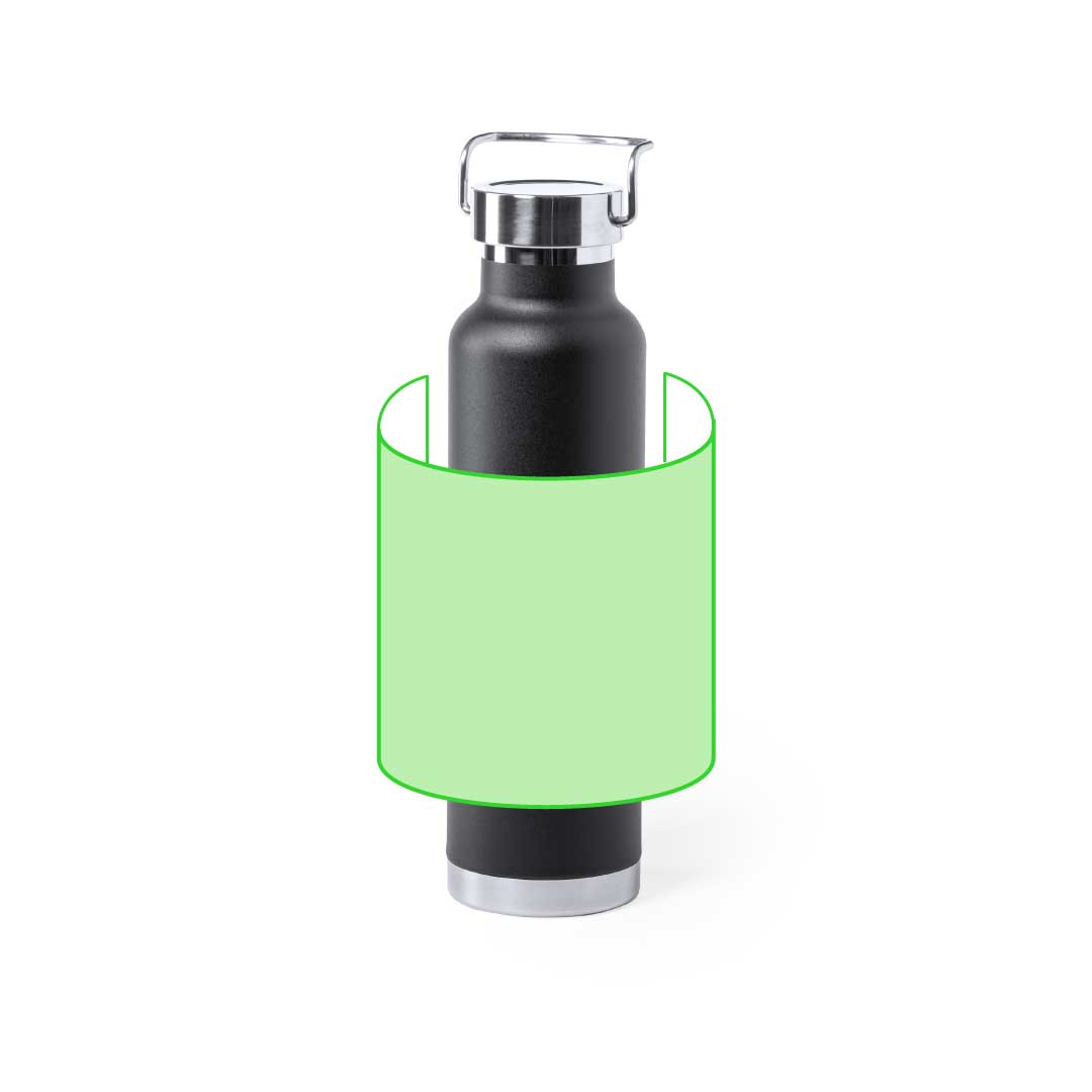 Geïsoleerde fles donkerblauw 1 kleur