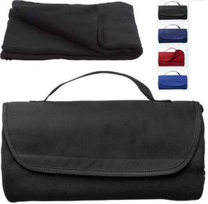 Fleece deken met draagband bedrukken