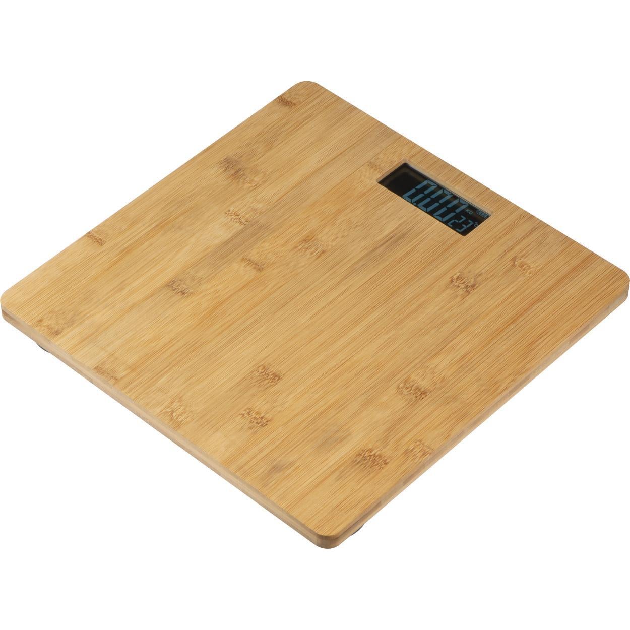 Personen weegschaal van bamboe sample