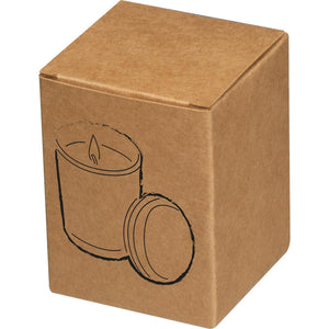 Kaars in glas met bamboedeksel 5691