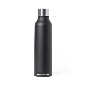 Geïsoleerde fles Thomson zwart onbedrukt